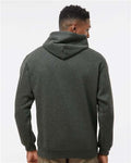 J. America 8815 Men's Tailgate Hooded Sweatshirt - Charcoal Heather - model back