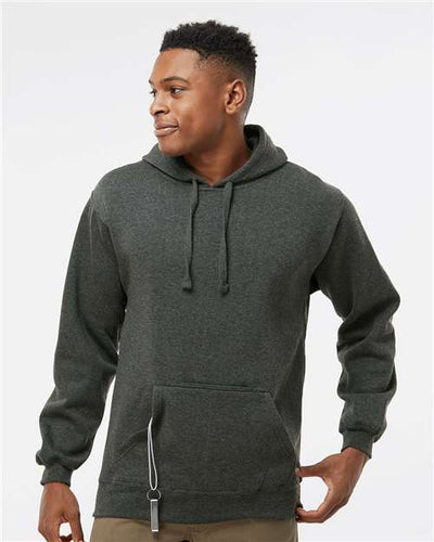 J. America 8815 Men's Tailgate Hooded Sweatshirt - Charcoal Heather - model front