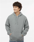 J. America 8815 Men's Tailgate Hooded Sweatshirt - Oxford - model front
