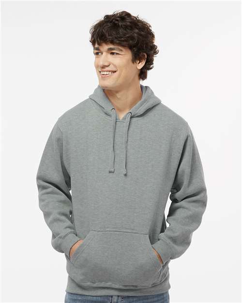 J. America 8815 Men's Tailgate Hooded Sweatshirt - Oxford - model front