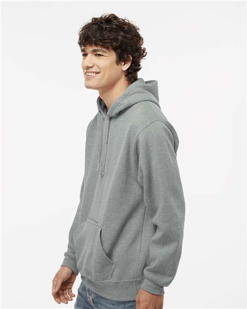 J. America 8815 Men's Tailgate Hooded Sweatshirt - Oxford - model side