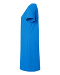 LAT 3522 Women's Fine Jersey V-Neck Coverup - Cobalt - side