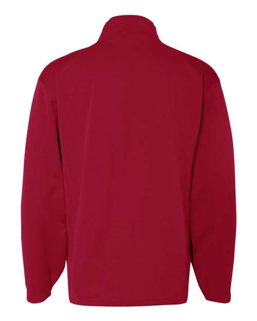 Badger 1480 Men's Performance Quarter-Zip Pullover - Red - back
