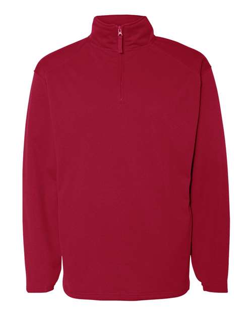 Badger 1480 Men's Performance Quarter-Zip Pullover - Red - front
