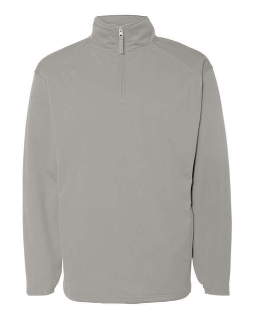 Badger 1480 Men's Performance Quarter-Zip Pullover - Silver - front