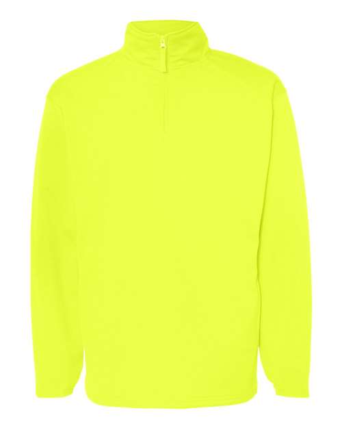 Badger 1480 Men's Performance Quarter-Zip Pullover - Safety Yellow - front