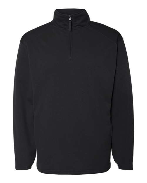 Badger 1480 Men's Performance Quarter-Zip Pullover - Black - front