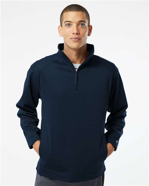 Badger 1480 Men's Performance Quarter-Zip Pullover - Navy - model front