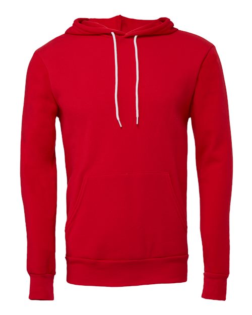 Bella+Canvas 3719 Unisex Sponge Fleece Pullover Hoodie - Red - front
