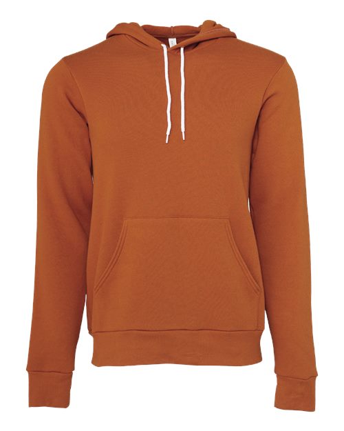 Bella+Canvas 3719 Unisex Sponge Fleece Pullover Hoodie - Autumn - flat front