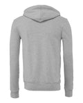 Bella + Canvas 3739 Sponge Fleece Full-Zip Hoodie Sweatshirt - Athletic Heather - back