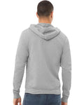 Bella + Canvas 3739 Sponge Fleece Full-Zip Hoodie Sweatshirt - Athletic Heather - model back