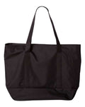 Liberty Bags 7006 Bay View Giant Zippered Tote - Black/ Black - back