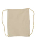 Liberty Bags 8875 Canvas Drawstring Backpack - Natural - back