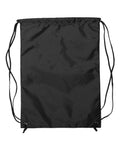 Liberty Bags 8888 Zippered Drawstring Backpack - Black - back
