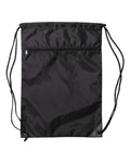 Liberty Bags 8888 Zippered Drawstring Backpack - Black - front