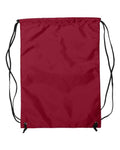 Liberty Bags 8888 Zippered Drawstring Backpack - Red - back