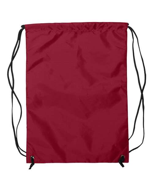Liberty Bags 8888 Zippered Drawstring Backpack - Red - back