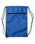Liberty Bags 8888 Zippered Drawstring Backpack - Royal - front