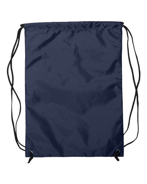 Liberty Bags 8888 Zippered Drawstring Backpack - Navy - back