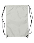 Liberty Bags 8888 Zippered Drawstring Backpack - White - back