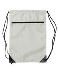 Liberty Bags 8888 Zippered Drawstring Backpack - White - front