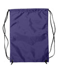 Liberty Bags 8888 Zippered Drawstring Backpack - Purple - back
