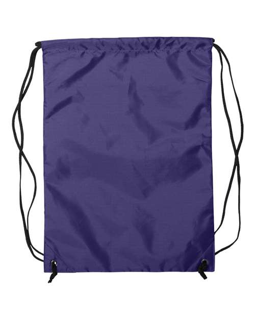 Liberty Bags 8888 Zippered Drawstring Backpack - Purple - back
