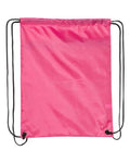 Liberty Bags 8888 Zippered Drawstring Backpack - Hot Pink - back
