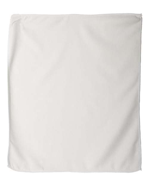 Carmel Towel Company C1118M Microfiber Rally Towel - White - front