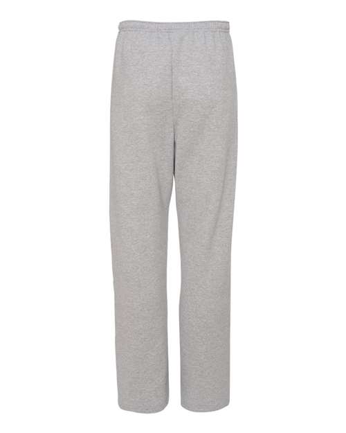 Jerzees 974MPR Unisex NuBlend Open-Bottom Sweatpants with Pockets - Athletic Heather - back