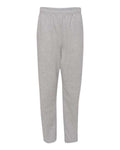 Jerzees 974MPR Unisex NuBlend Open-Bottom Sweatpants with Pockets - Athletic Heather - front