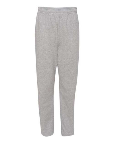Jerzees 974MPR Unisex NuBlend Open-Bottom Sweatpants with Pockets - Athletic Heather - front