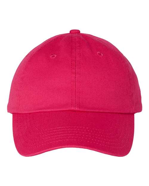 Valucap VC300A Bio-Washed Classic Dad Hat - Neon Pink - front
