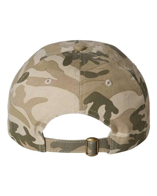 Valucap VC300A Bio-Washed Classic Dad Hat - Tan Camo - back