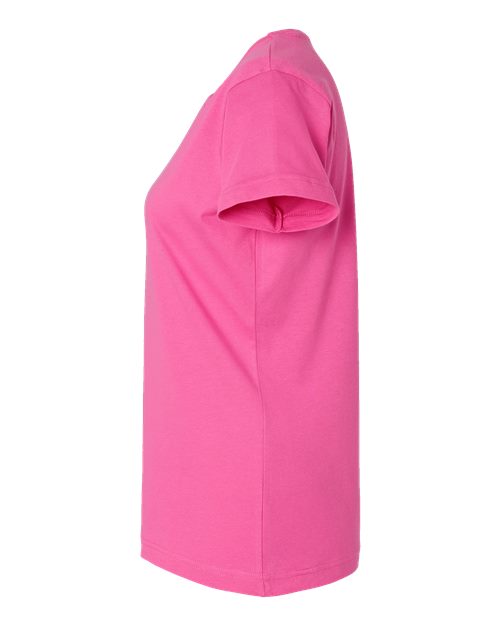 LAT 3516 Women's Fine Jersey Tee - Raspberry - side