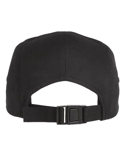 Yupoong 7005 Classic Jockey Flat Bill Cap - Black - back