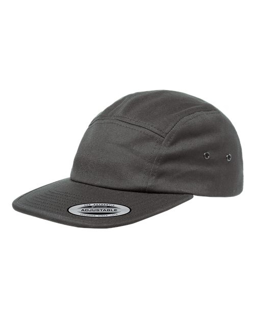 Yupoong 7005 Classic Jockey Flat Bill Cap - Dark Grey - side