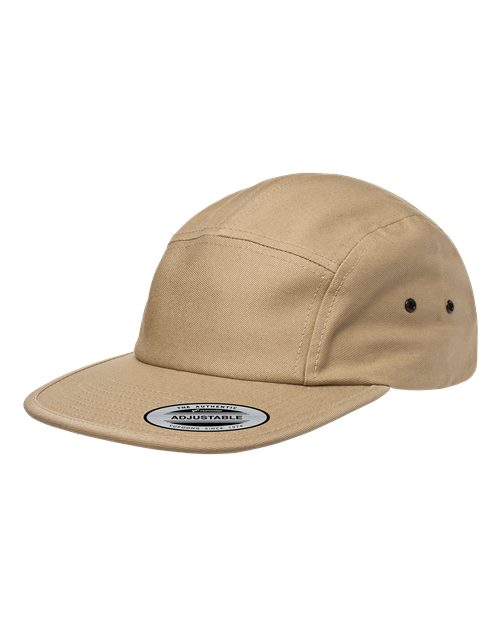 Yupoong 7005 Classic Jockey Flat Bill Cap - Khaki - side
