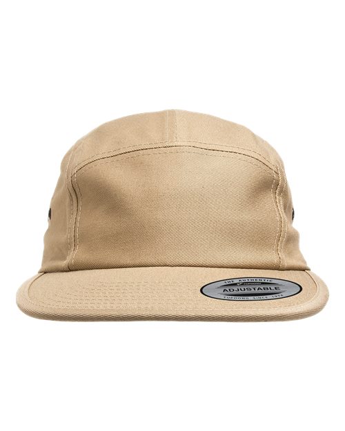Yupoong 7005 Classic Jockey Flat Bill Cap - Khaki - front