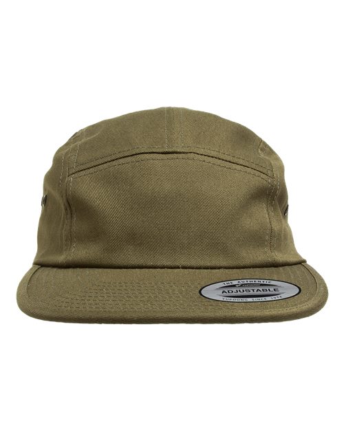 Yupoong 7005 Classic Jockey Flat Bill Cap - Olive - front