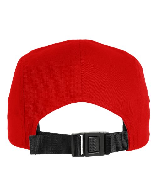 Yupoong 7005 Classic Jockey Flat Bill Cap - Red - back