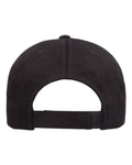 Yupoong 6363V Structured Brushed Twill Cap - Black - back