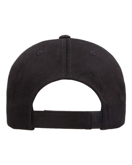 Yupoong 6363V Structured Brushed Twill Cap - Black - back