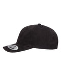 Yupoong 6363V Structured Brushed Twill Cap - Black - side