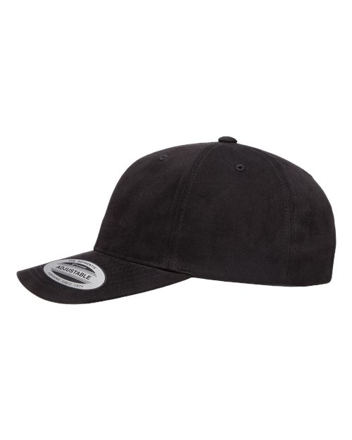 Yupoong 6363V Structured Brushed Twill Cap - Black - side