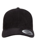 Yupoong 6363V Structured Brushed Twill Cap - Black - front