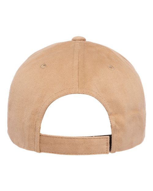 Yupoong 6363V Structured Brushed Twill Cap - Khaki - back