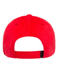 Yupoong 6363V Structured Brushed Twill Cap - Red - back
