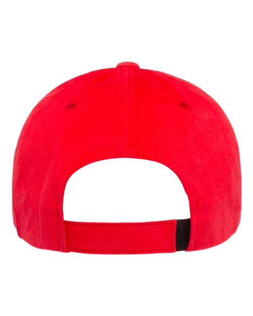 Yupoong 6363V Structured Brushed Twill Cap - Red - back